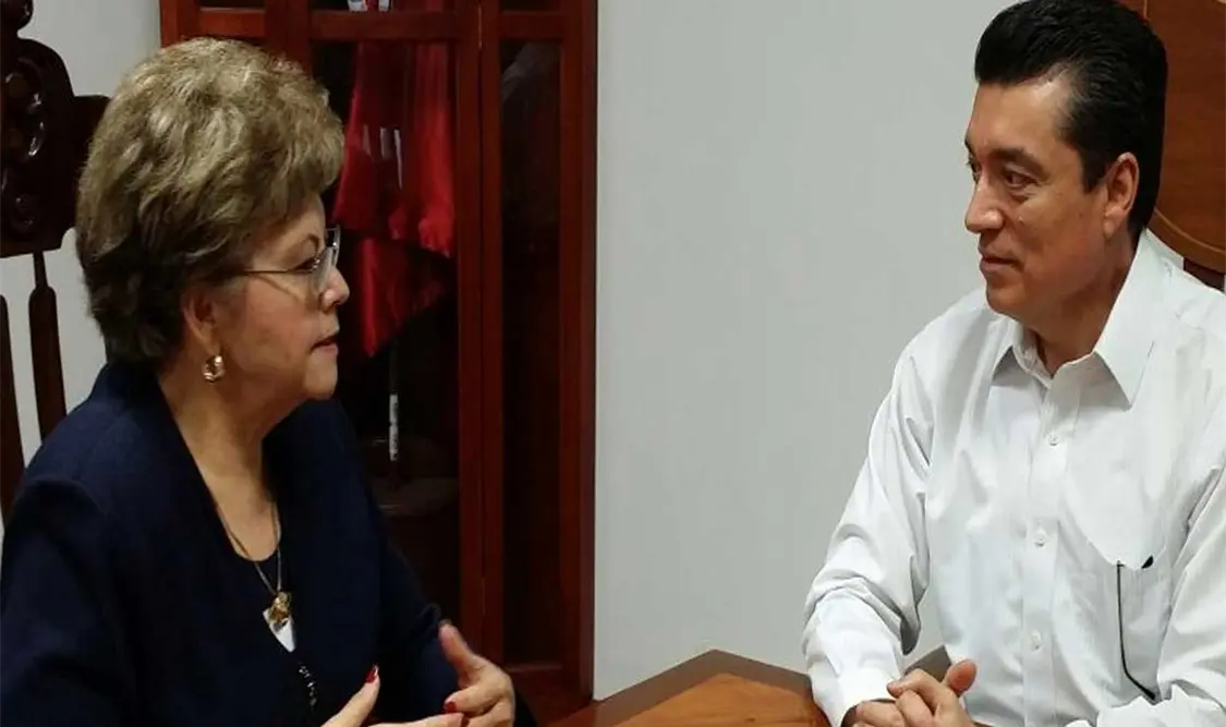 La diputada Blanca Ruth Esponda y el magistrado presidente Rutilio Escandón Cadenas . CP