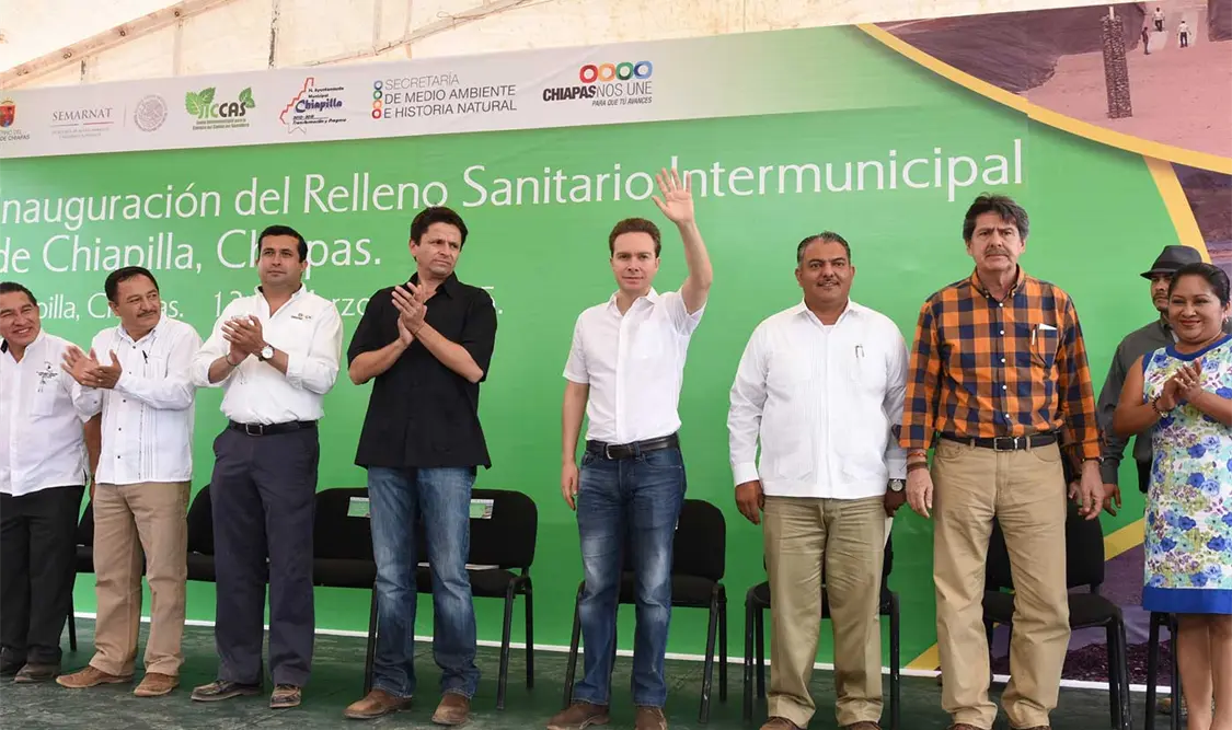 En Chiapilla, el gobernador dijo que dentro de los objetivos de su administración está el contribuir a la reducción de la contaminación. CP