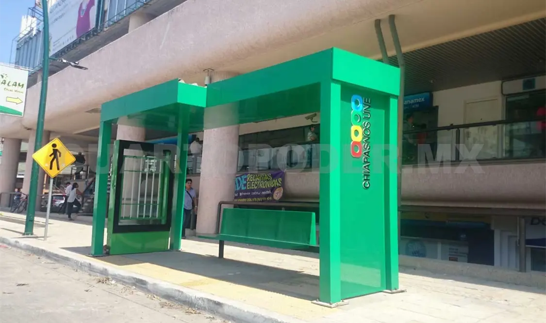 Nuevos parabuses en Tuxtla