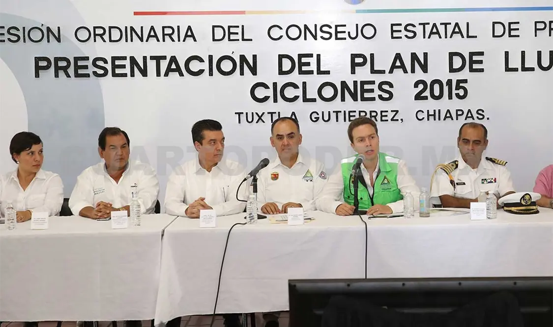 Presentan Plan de Lluvias y Ciclones 2015 en Chiapas
