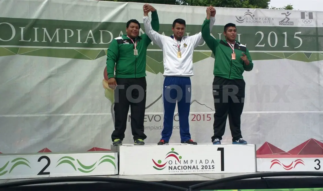 El atleta chiapaneco realizó un lanzamiento de 17.78 metros en la prueba final de lanzamiento de bala. Cortesía