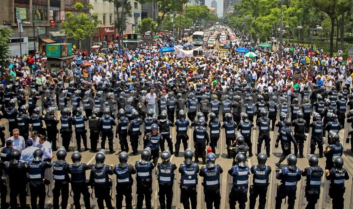 Seguridad Pública detiene protesta