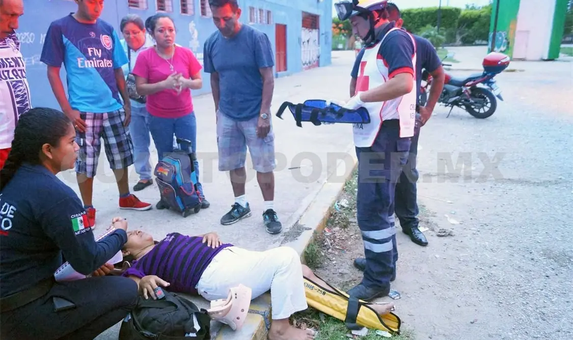 Mujer lesionada por mala reversa