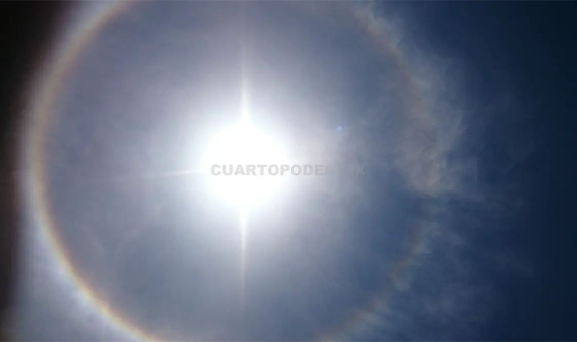 En Tuxtla Gutiérrez se observó el fenómeno de halo solar. Jonathan Cervantes / CP