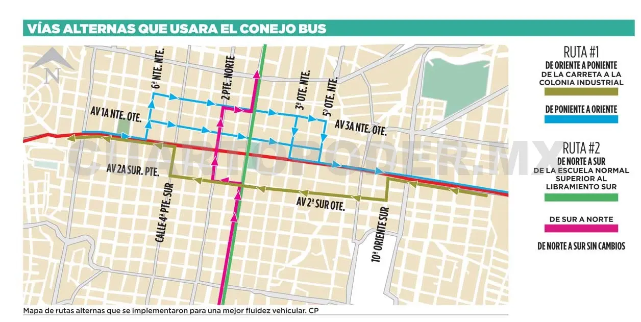 Rutas alternas del transporte público por paro magisterial
