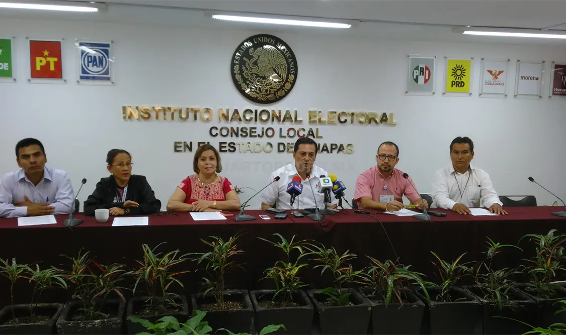 Consejeros del INE garantizan jornada electoral en Chiapas. Jonathan Cervantes / CP