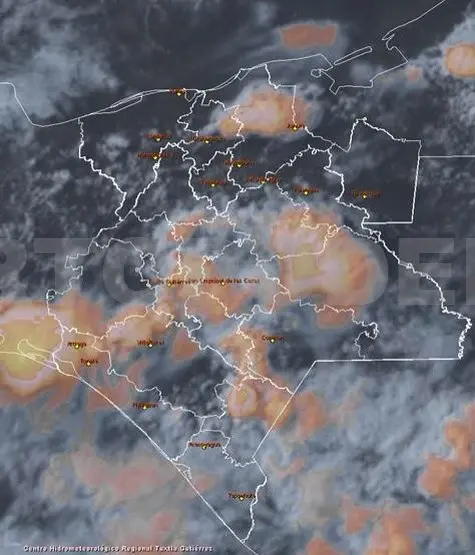 Prevén chubascos y actividad eléctrica en regiones de Chiapas.