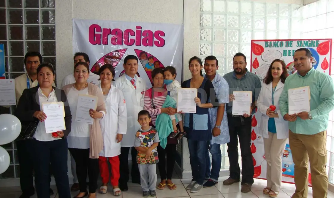 El Hospital de Especialidades Pediátricas celebró el Día Mundial del Donante de Sangre realizando un reconocimiento a diversas organizaciones. R. D. / CP