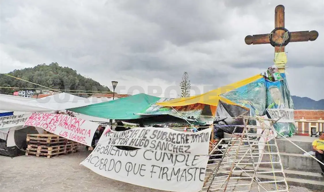 Desplazados cumplieron 15 días en plantón