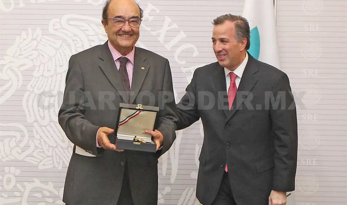 El canciller José Antonio Meade Kuribreña destacó la contribución de Guedán Menéndez. NTX