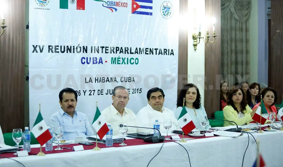 Miguel Ángel Barbosa Huerta participó en la XV Reunión Interparlamentaria Cuba-México. NTX