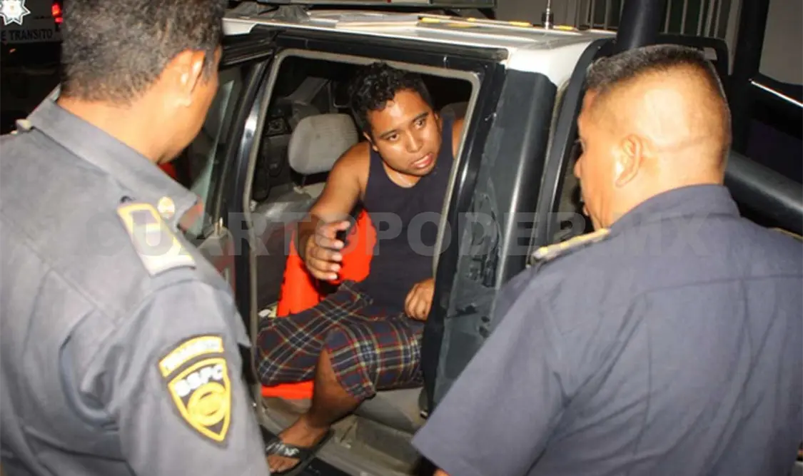 Fredy Caballero fue detenido por manejar ebrio en Cintalapa.