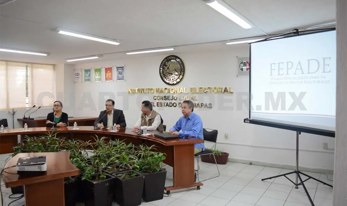 La Fepade capacitó a vocales distritales y funcionarios del INE en Chiapas. CP