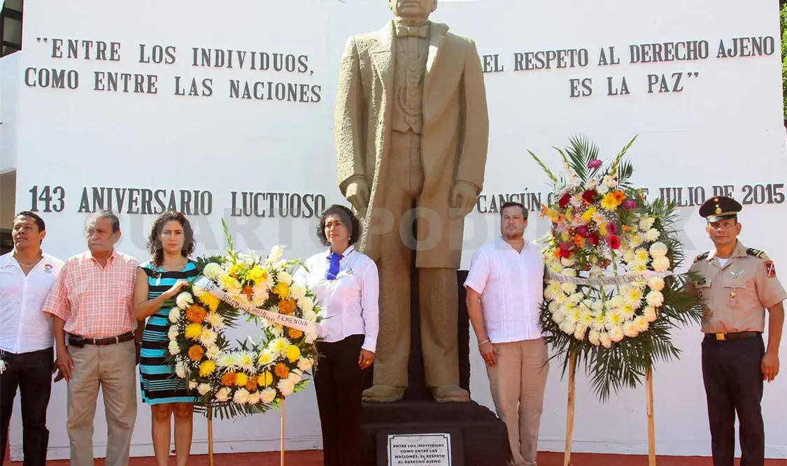 En la ceremonia se destacaron los principios y el legado del Benemérito de las Américas. NTX