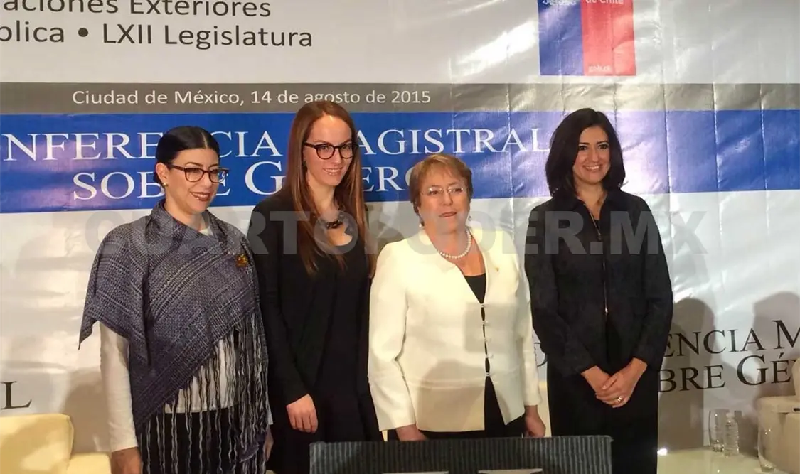 La Universidad Autónoma de Chiapas, participó en la ponencia de la mandataria chilena. CP