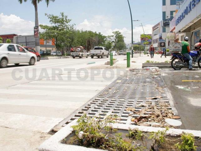 Alcantarillas De Bulevar, Bloqueadas Por Basura