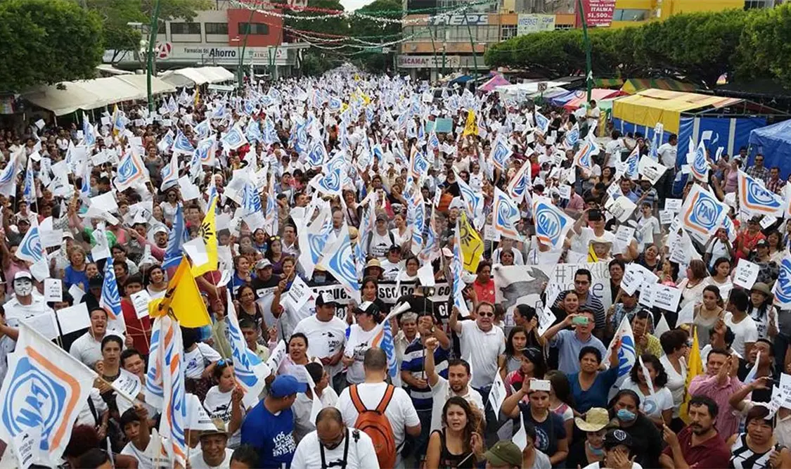 Manifestación pacífica a favor del pueblo