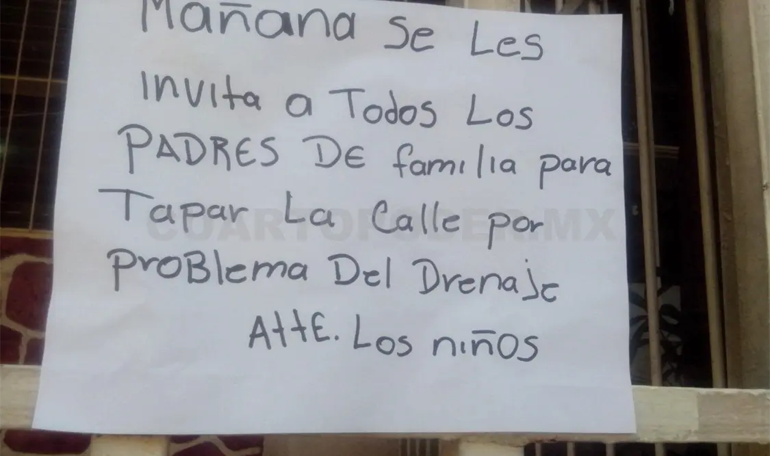 Convocan a padres de familia para pedir atención de autoridades. A. L. M. CP.