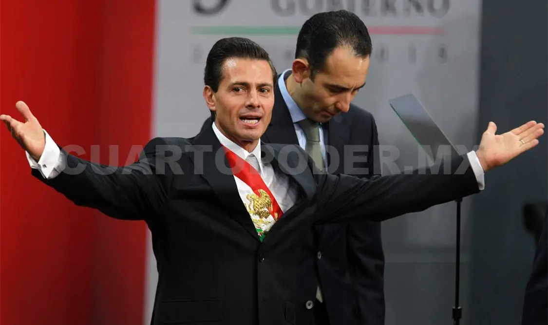 Enrique Peña Nieto, presidente de la República, en su tercer informe de gobierno. Cortesía