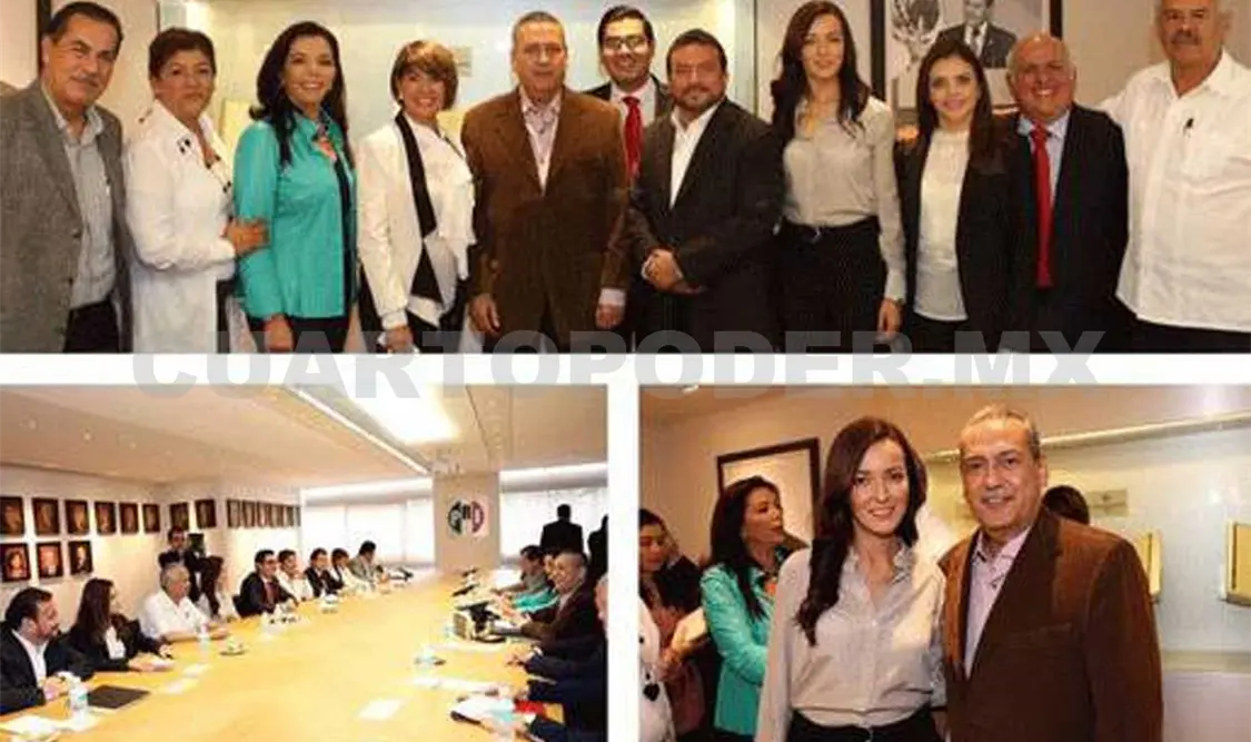 El líder nacional del PRI, Manlio Fabio Beltrones se reunió con diputados electos locales de Guanajuato. NTX