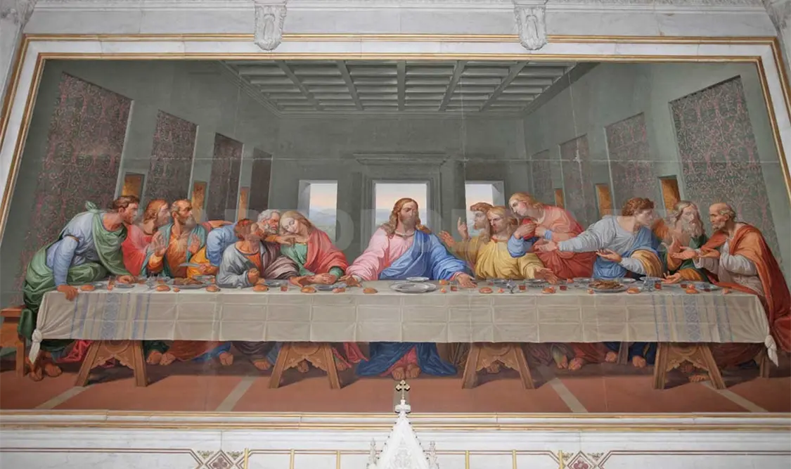 La muestra de la última cena es parte de las obras que se exhiben. Cortesía
