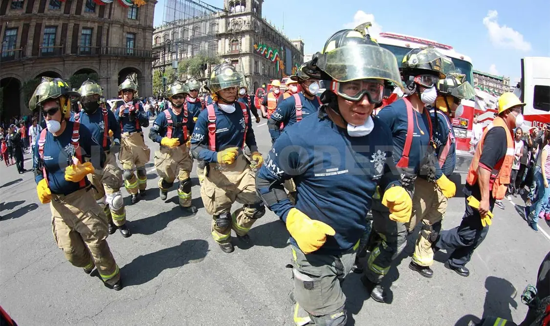 El Cuerpo de Bomberos presente en el simulacro.