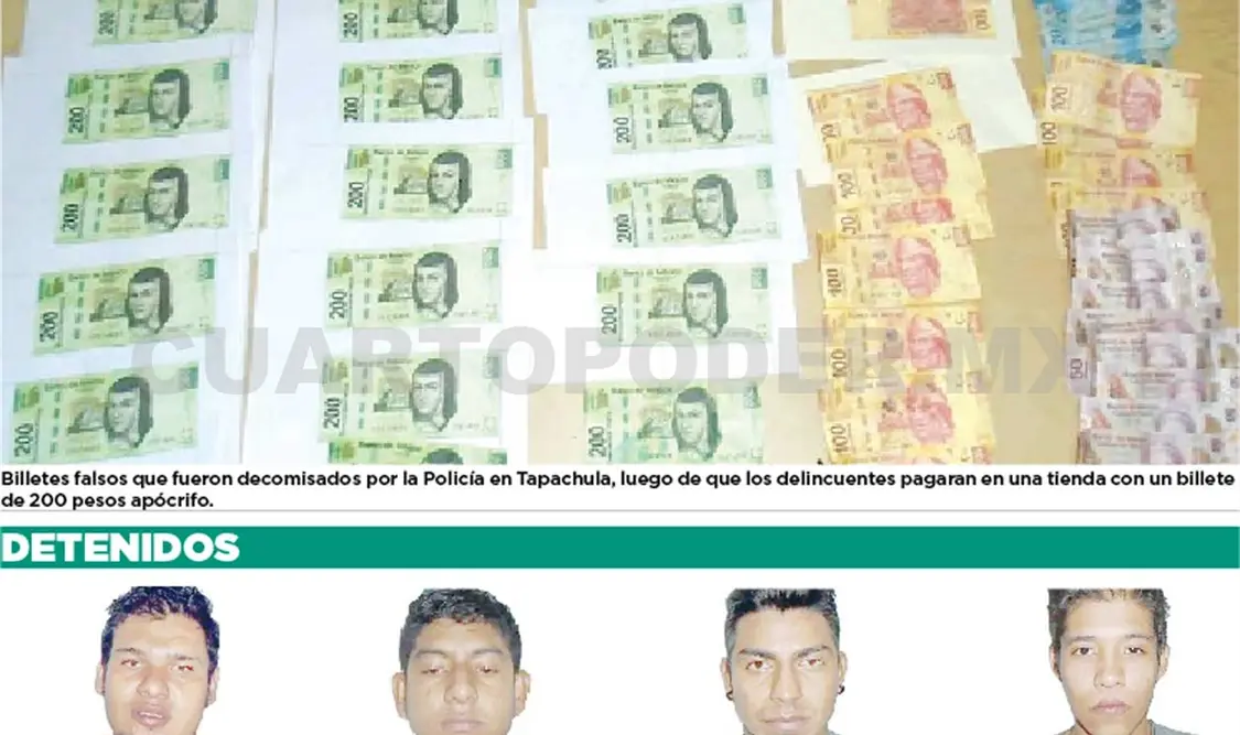 Incauta SSyPC más de 5 mil pesos en billetes falsos