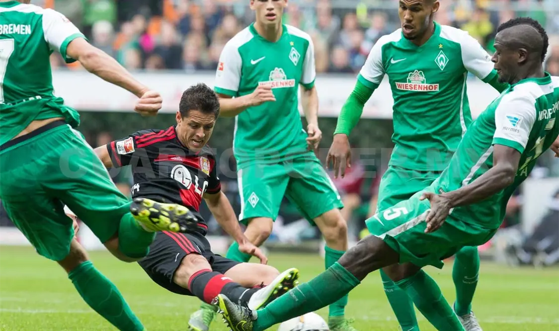 Bayer Leverkusen logró una victoria más al vencer 3-0 al Werder, en un encuentro en el que el mexicano Javier “Chicharito” Hernández entró de cambio al minuto 76. AP