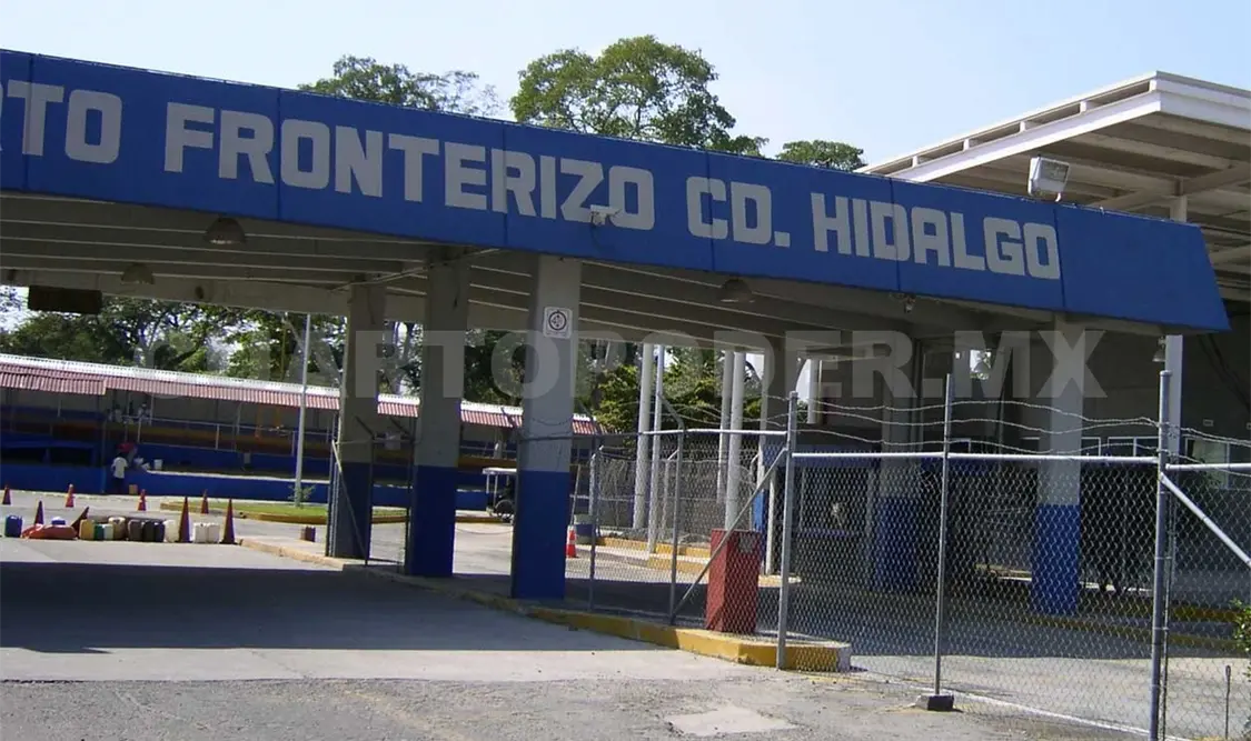 Aspecto de la aduana en Ciudad Hidalgo, Chiapas. Cortesía