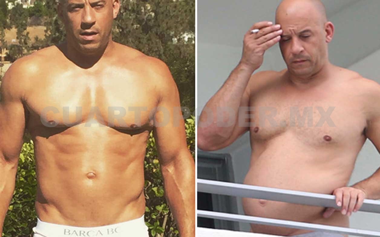 Vin Diesel descuida su cuerpo atlético