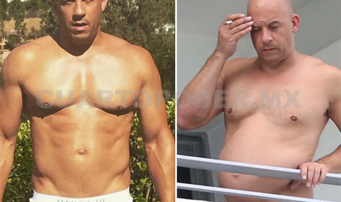 Vin Diesel descuida su cuerpo atlético