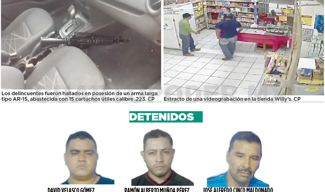 Caen asaltantes armados en Tuxtla