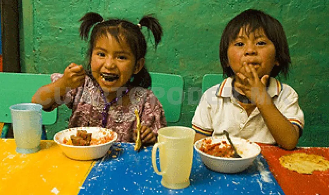 Los niños tienen derecho a la buena alimentación. Ntx