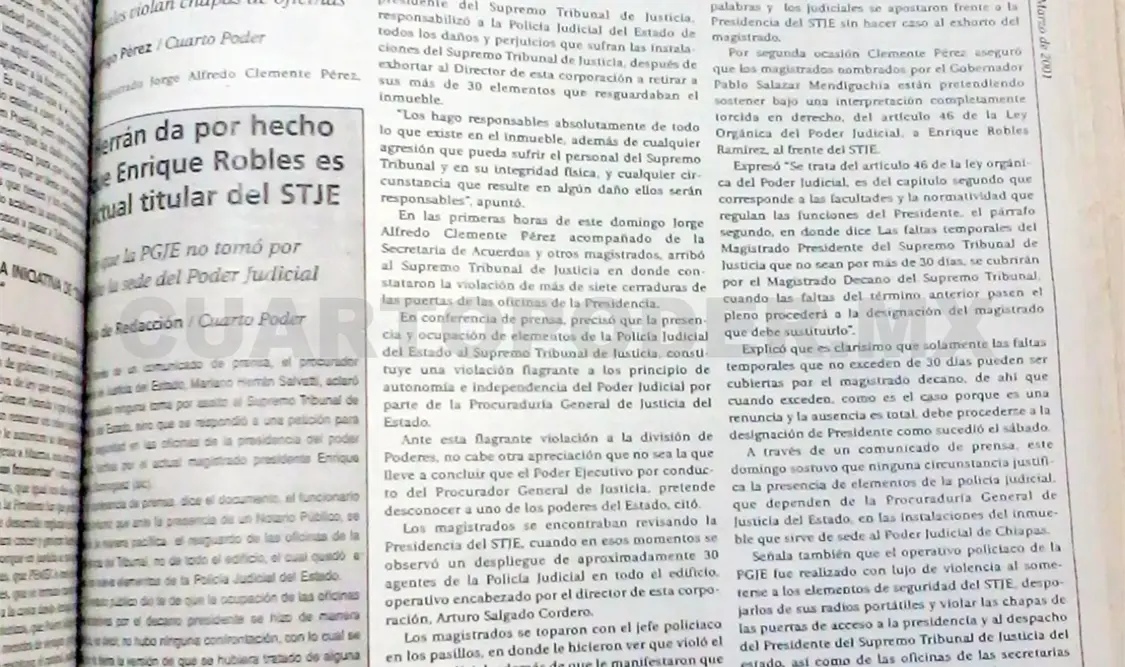 SINIESTRO PASADO: No se justifica intervención de la Policía de Pablo Salazar