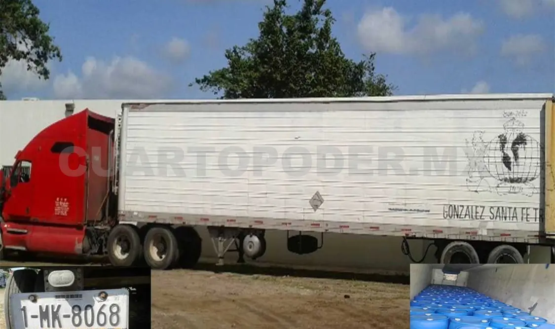 Asegura PGR 19 mil litros de compuesto químico