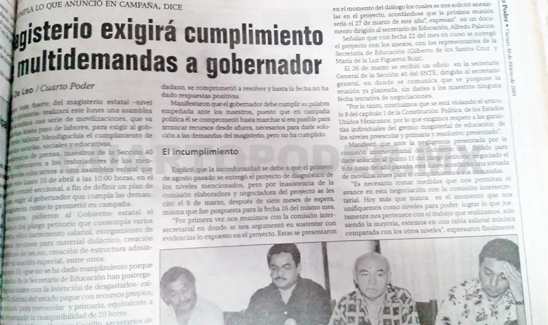 Siniestro pasado: Que cumpla lo que prometió en campaña
