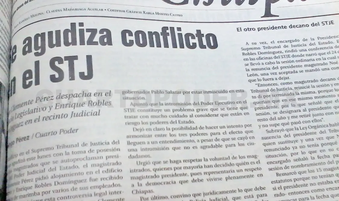 Siniestro pasado: Se agudiza conflicto en el STJ
