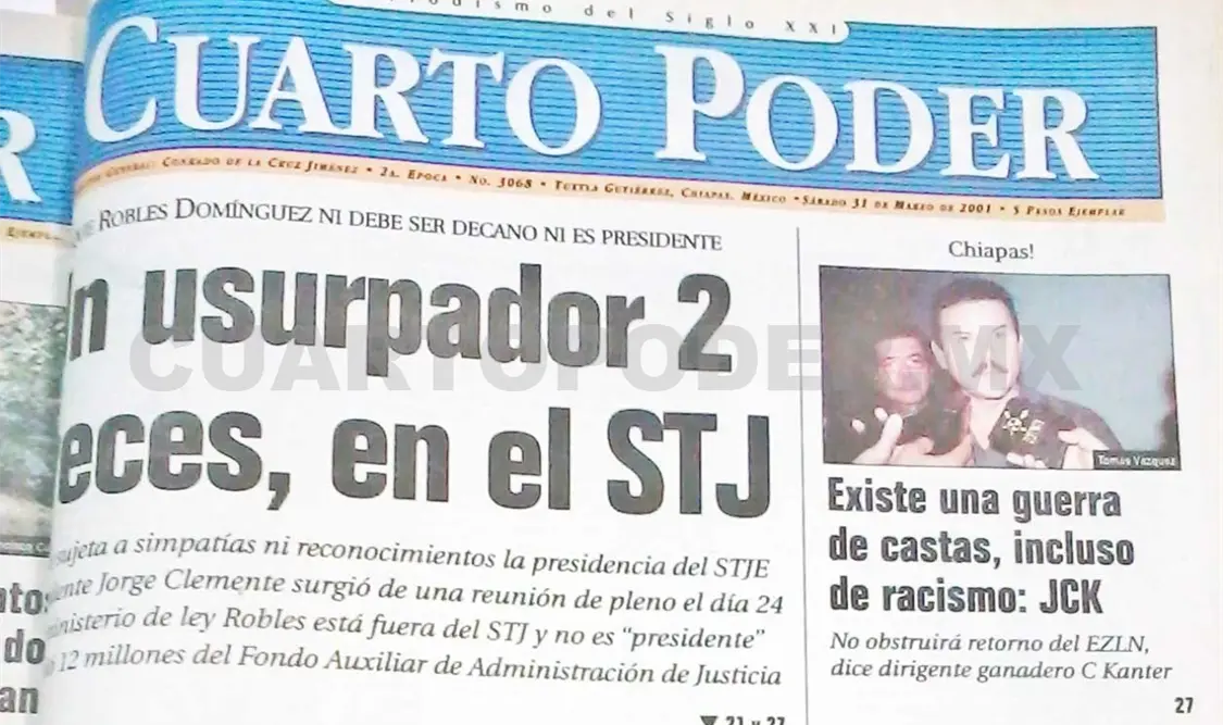 Siniestro pasado: Doble usurpador en el STJ: Robles Domínguez, ni decano ni presidente