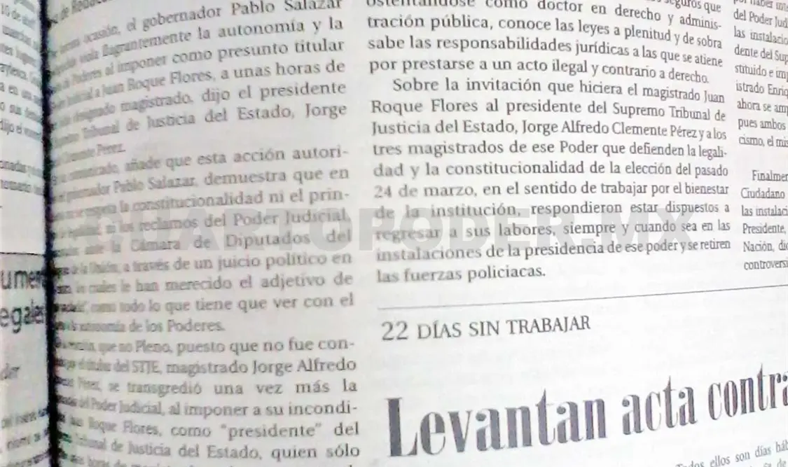 Siniestro pasado: Salazar no respeta la Constitución denuncia magistrado