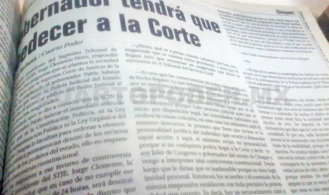 Pasado siniestro: Gobernador tendrá que obedecer a la Corte