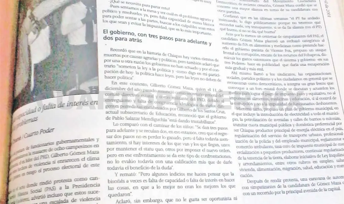 Siniestro pasado: El gobierno actual, más para atrás que para adelante