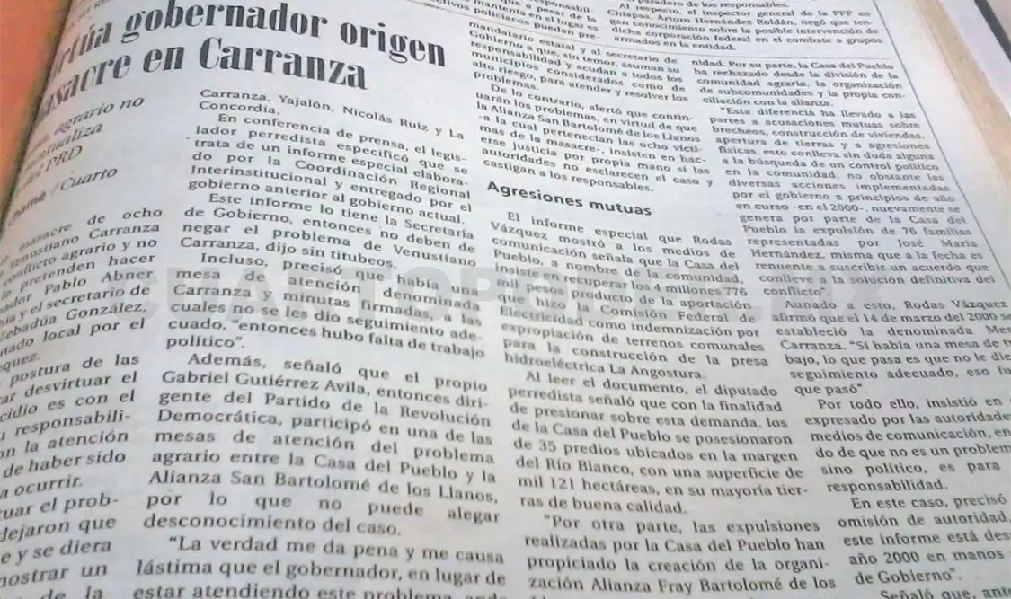 En la nota describen la falta de responsabilidad por parte del gobernante en turno y sus descuidos. CP