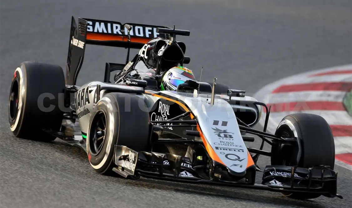 El piloto de Force India, Sergio Pérez, expresó su molestia por quedar en el décimo tercer puesto durante el Gran Premio de Brasil. Cortesía