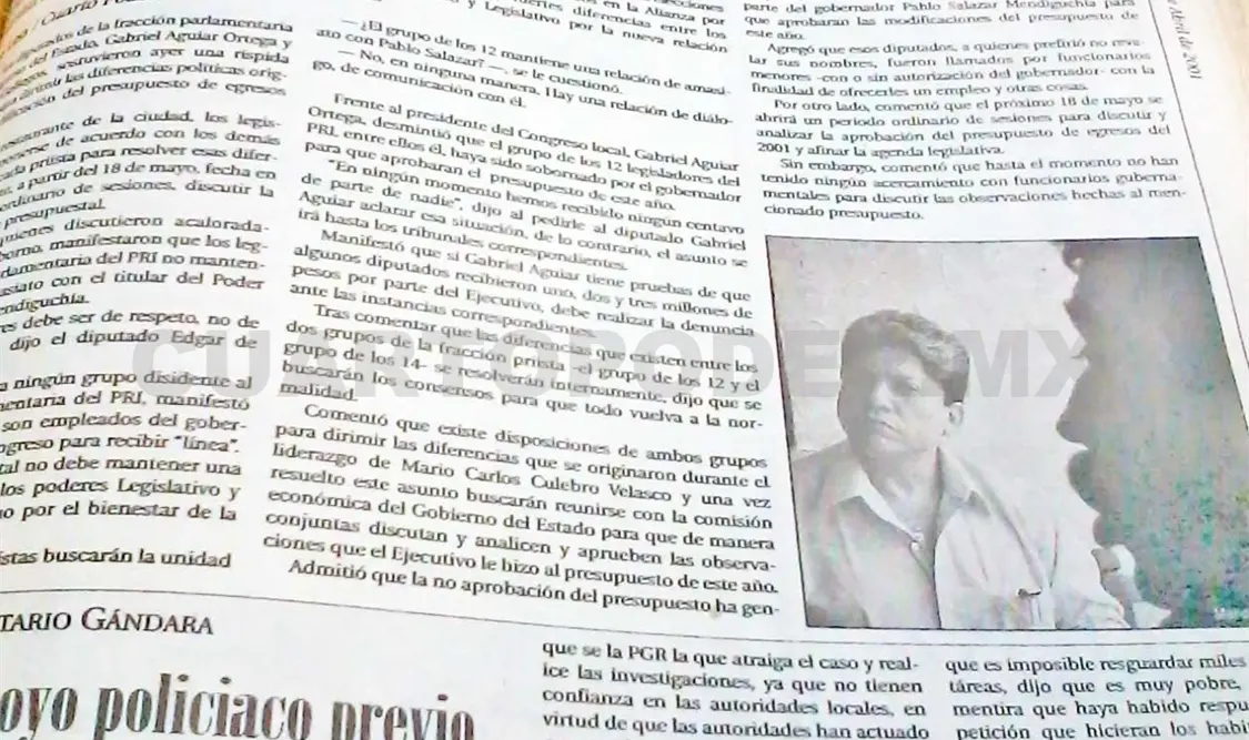 Siniestro pasado: Se reúnen Aguiar Ortega y De León Gallegos