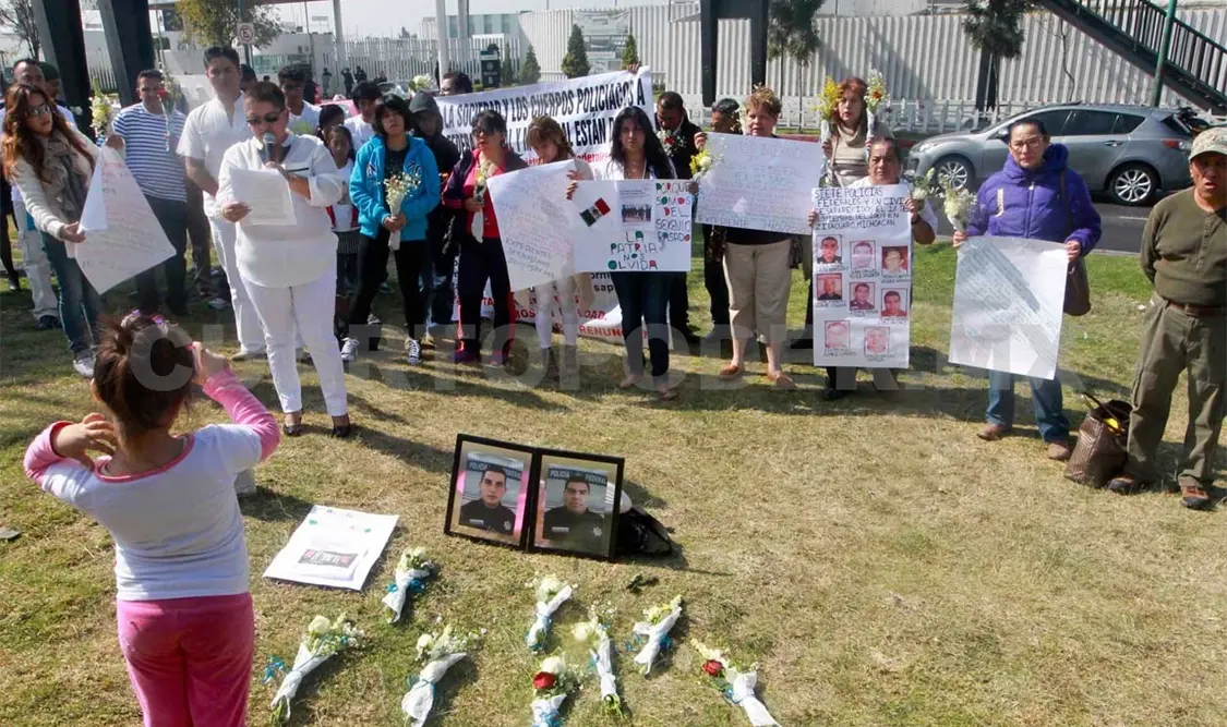 Manifestación por policías desaparecidos