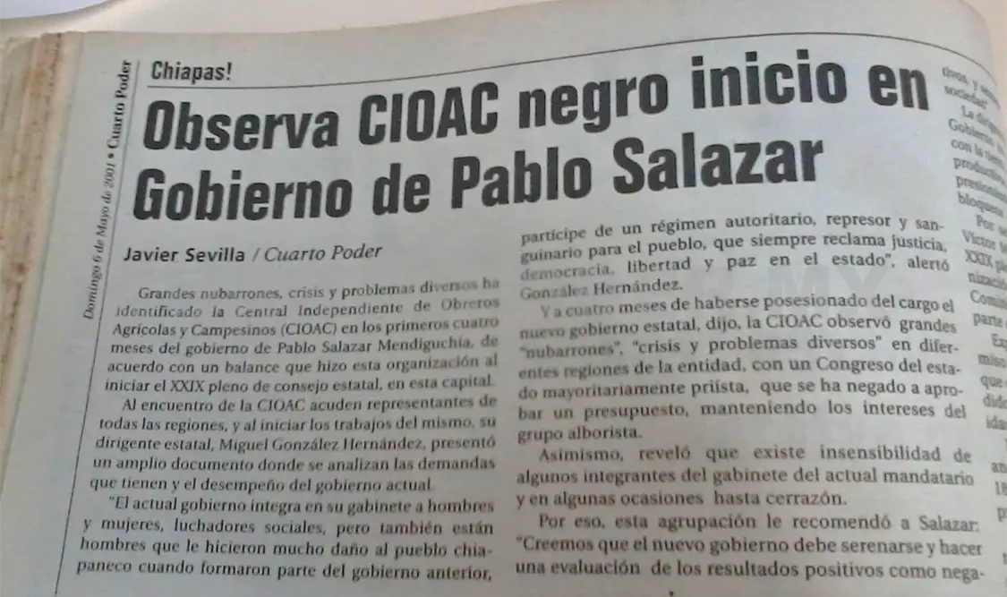 Siniestro pasado: Observan negro inicio del Gobierno de Pablo Salazar