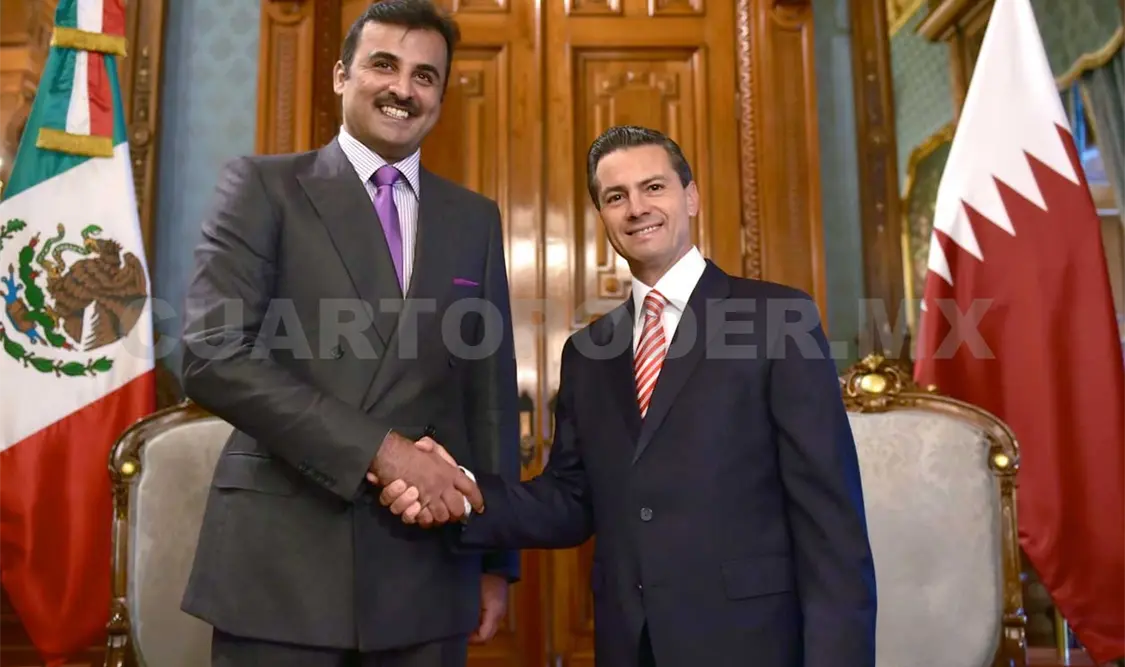 La visita del mandatario qatarí es la primera desde 1975, cuando México y Qatar restablecieron relaciones bilaterales. Notimex