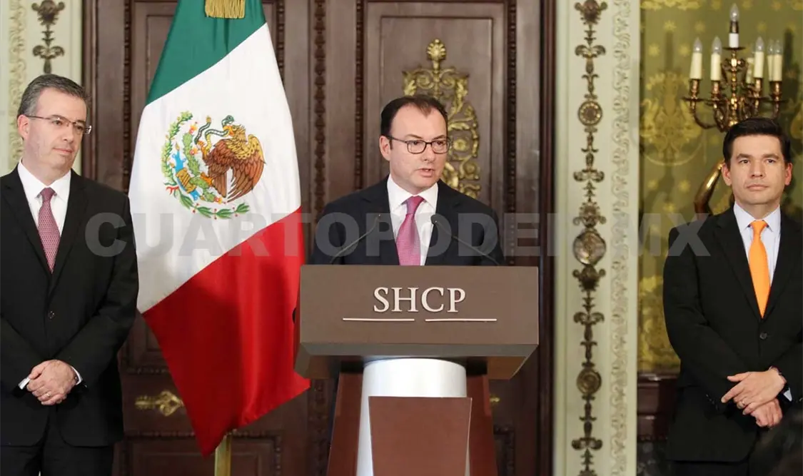 Alejandro Díaz de León y Luis Videgaray Caso. Notimex