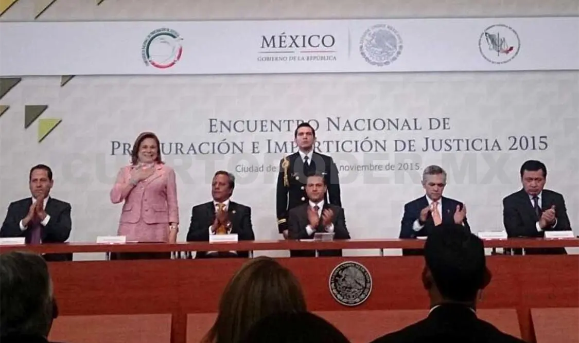 Autoridades presentes en el evento nacional. CP