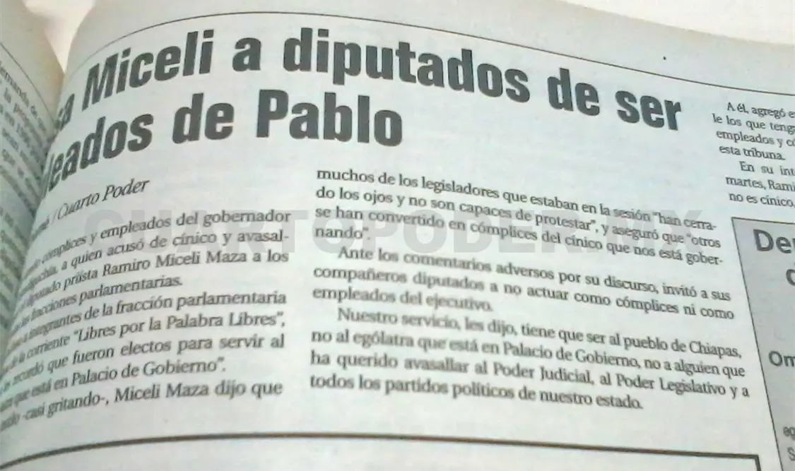 Información publicada por el diario en mayo de 2001. CP